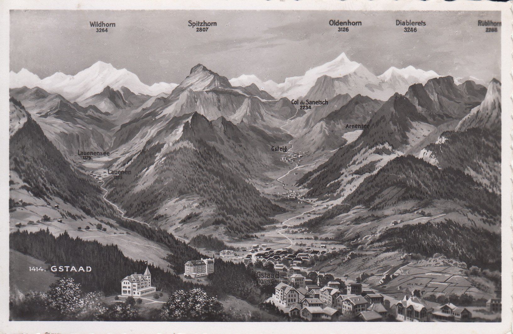 Cartoline postali: Gstaad 1943 – Usato da Bürglen TG venduto da StampGraf