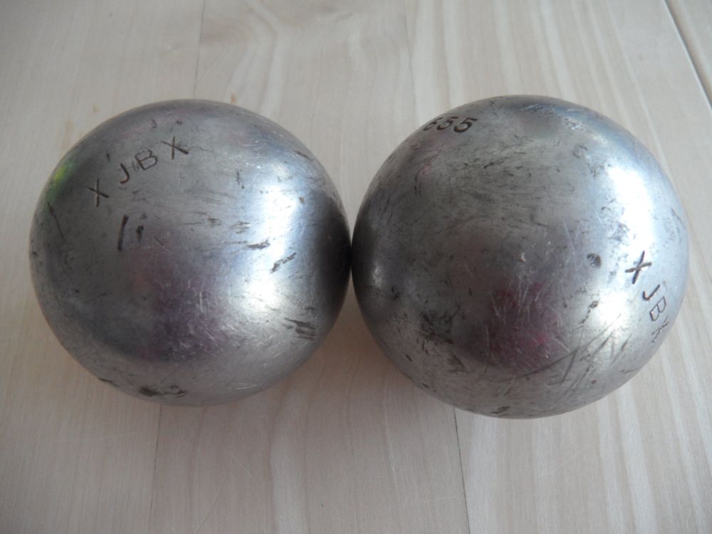 2 Boules De Pétanque JB XJBX - Inox Strié, Poids 740g, Diamètre 75 - Fabriquées En France