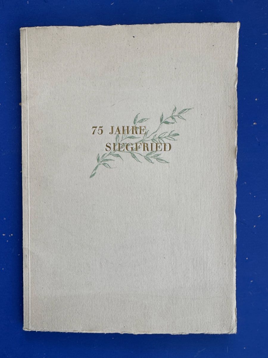 Bücher: 75 Jahre Siegfried. Jubiläumsschrift 1948 – Gebraucht aus Adliswil von buch_und_kunst 1