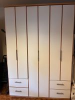 Wardrobe white wood doors used condition 100x60x200cm