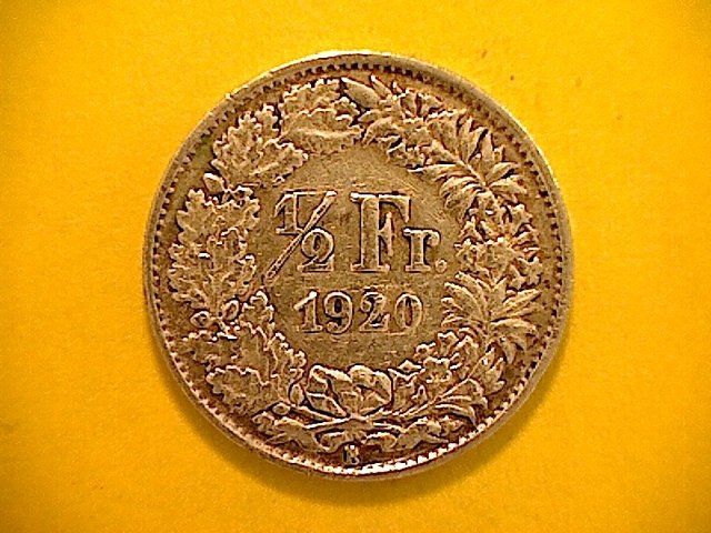 Alle Münzen: 50 Rp. 1920 – Gebraucht aus Buchs AG von Ged8