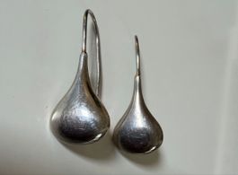 Ohrringe Tropfenform in Silber, gebraucht