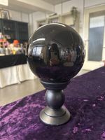 Boule de cristal noire en verre