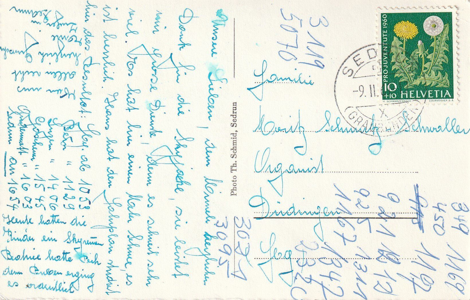 Cartoline postali: AK - Sedrun - gel.9.2.1961 – Usato da Fribourg venduto da schnalla92 1