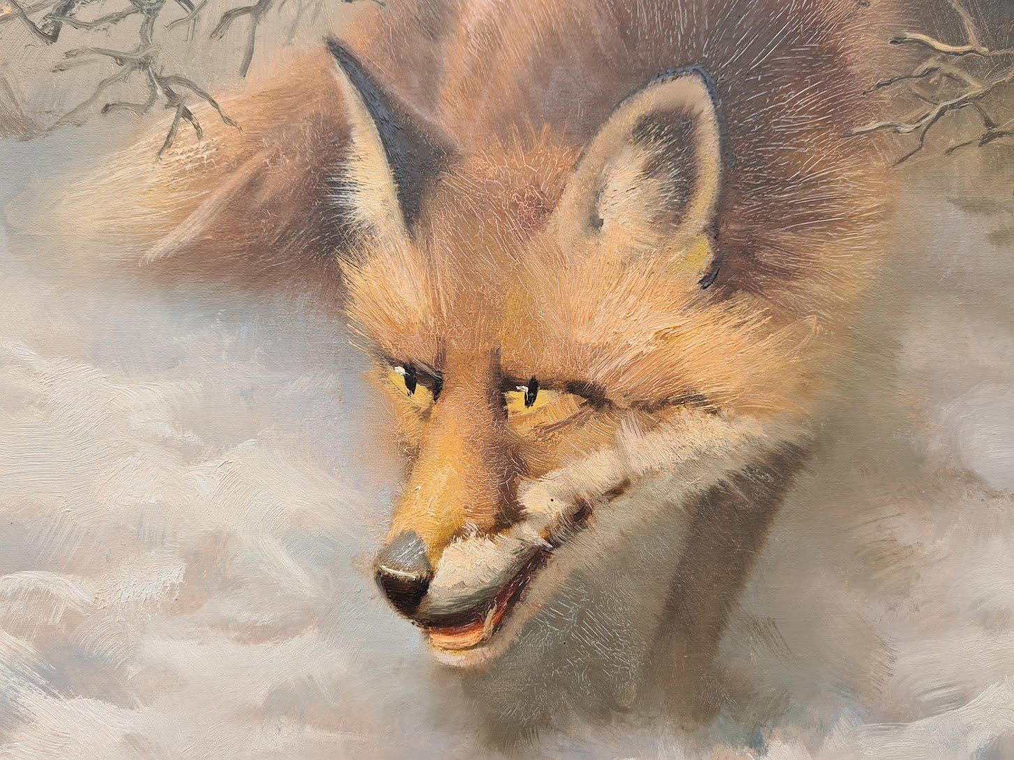 Dipinti: von Arnold Schatz Jagdgemälde Fuchs Jagdbild – Usato da Thun venduto da wassserbock 1
