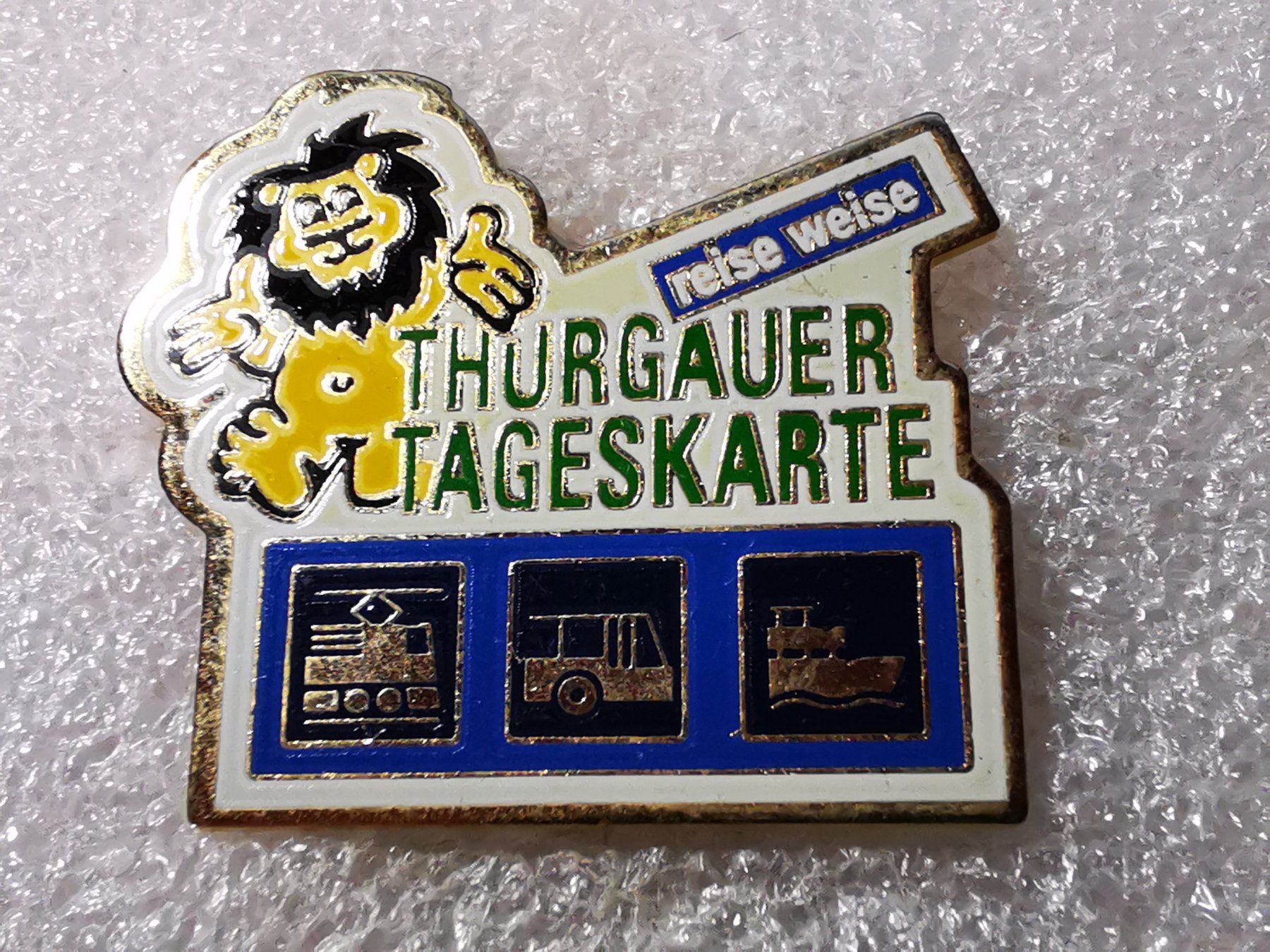 Plaketten & Abzeichen: Ansteckpin 38: Thurgauer Tageskarte – Gebraucht aus Oppligen von Pin-Fall-Shop
