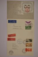 9 Belege Flugpost u.s.w.