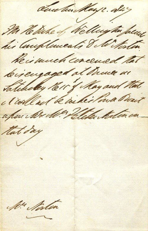 Autografi: Autograph Wellington, Sieger von Waterloo, 1847 – Usato da Bourguillon venduto da Lucas111 2