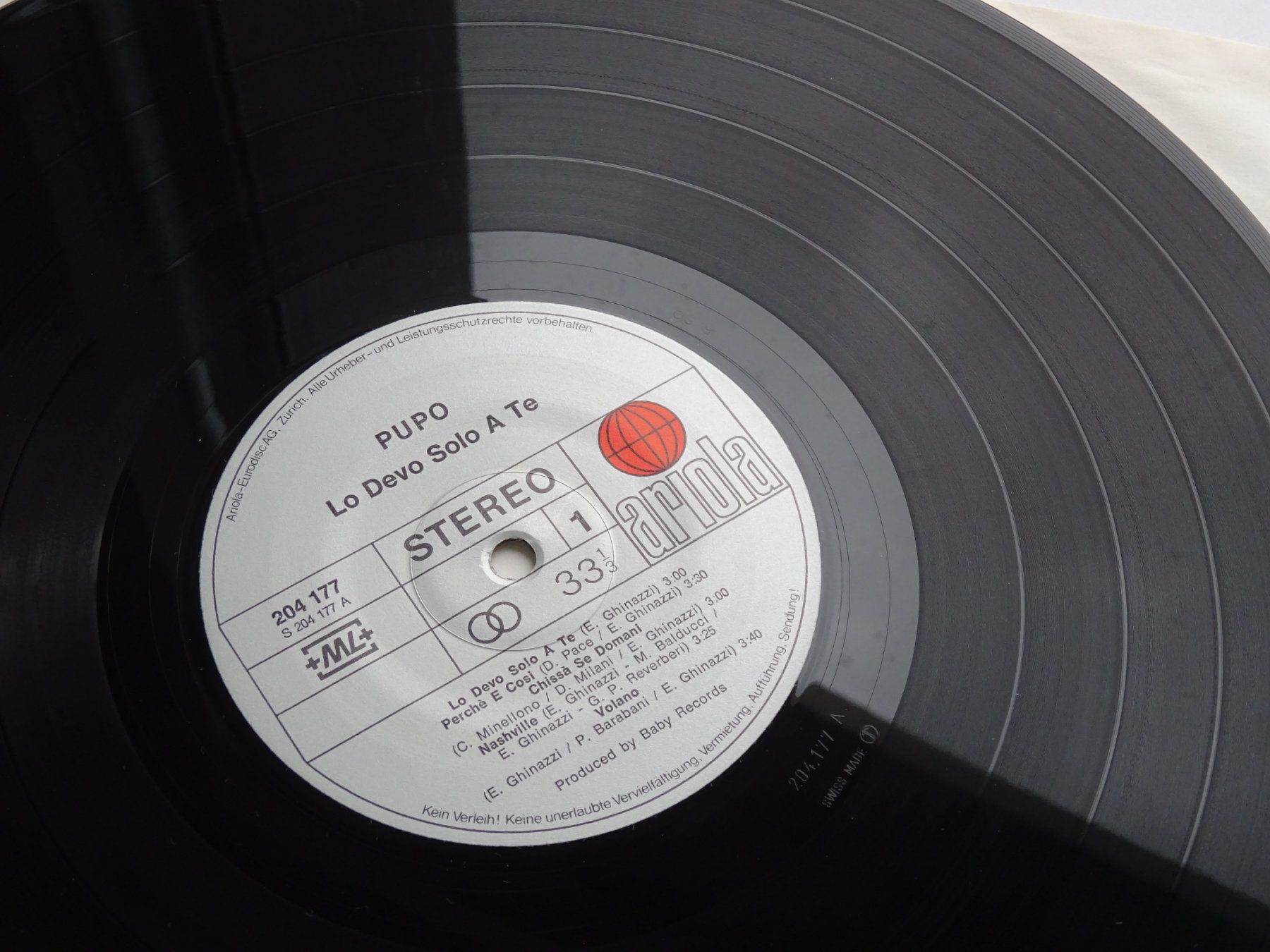 Dischi in vinile: Lp Pupo - Lo Devo Solo A Te von 1981 – Usato da Birmenstorf venduto da Poweroldies 5