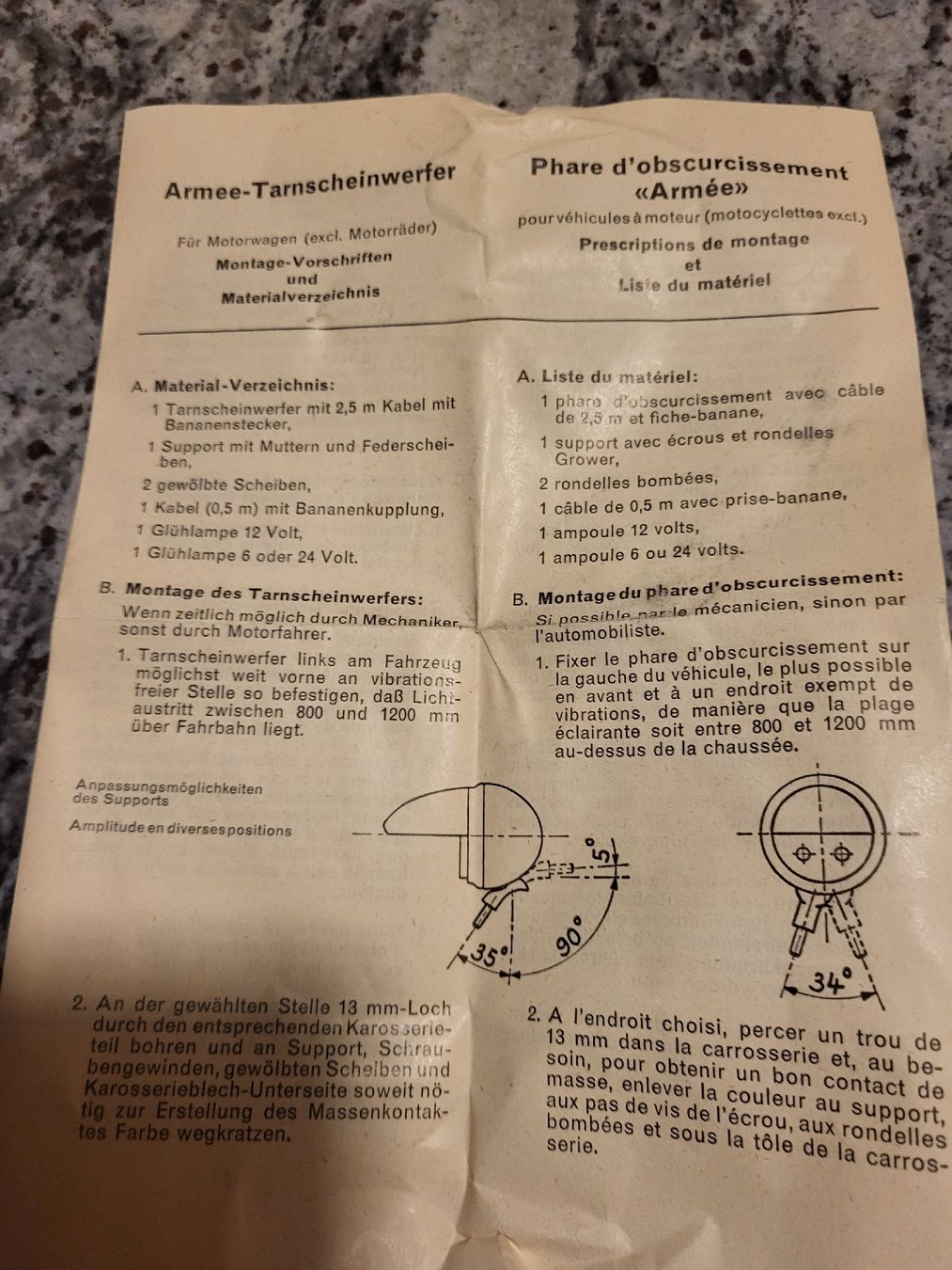 Fari: Tarnscheinwerfer Militär – Nuovo (secondo la descrizione) da Obermumpf venduto da Dustie 3
