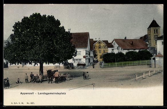 Cartes postales: AK Appenzell, Landsgemeindeplatz – D'occasion à Berlin par bartko-reher