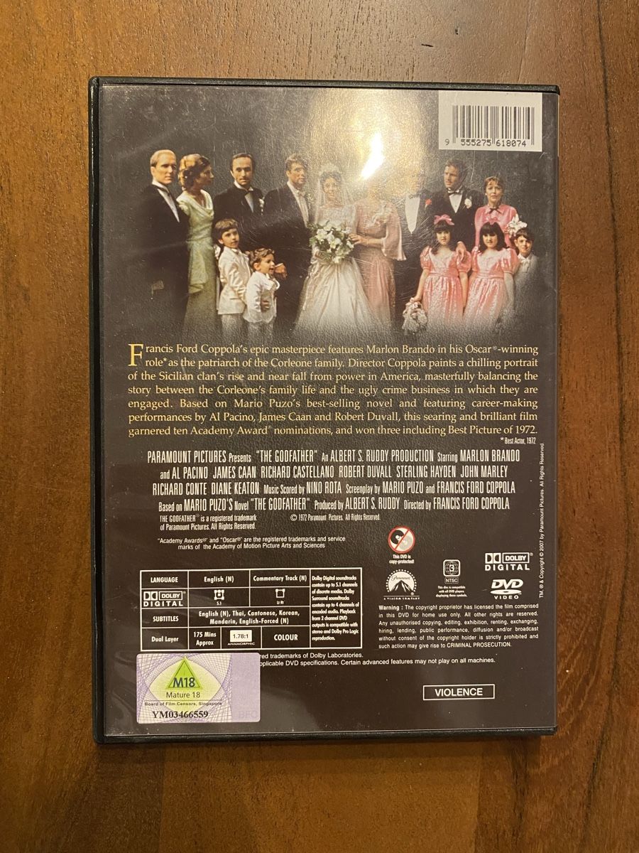 Tutti i DVDs: The Godfather DVD – Usato da Thunstetten venduto da Virus_33 2