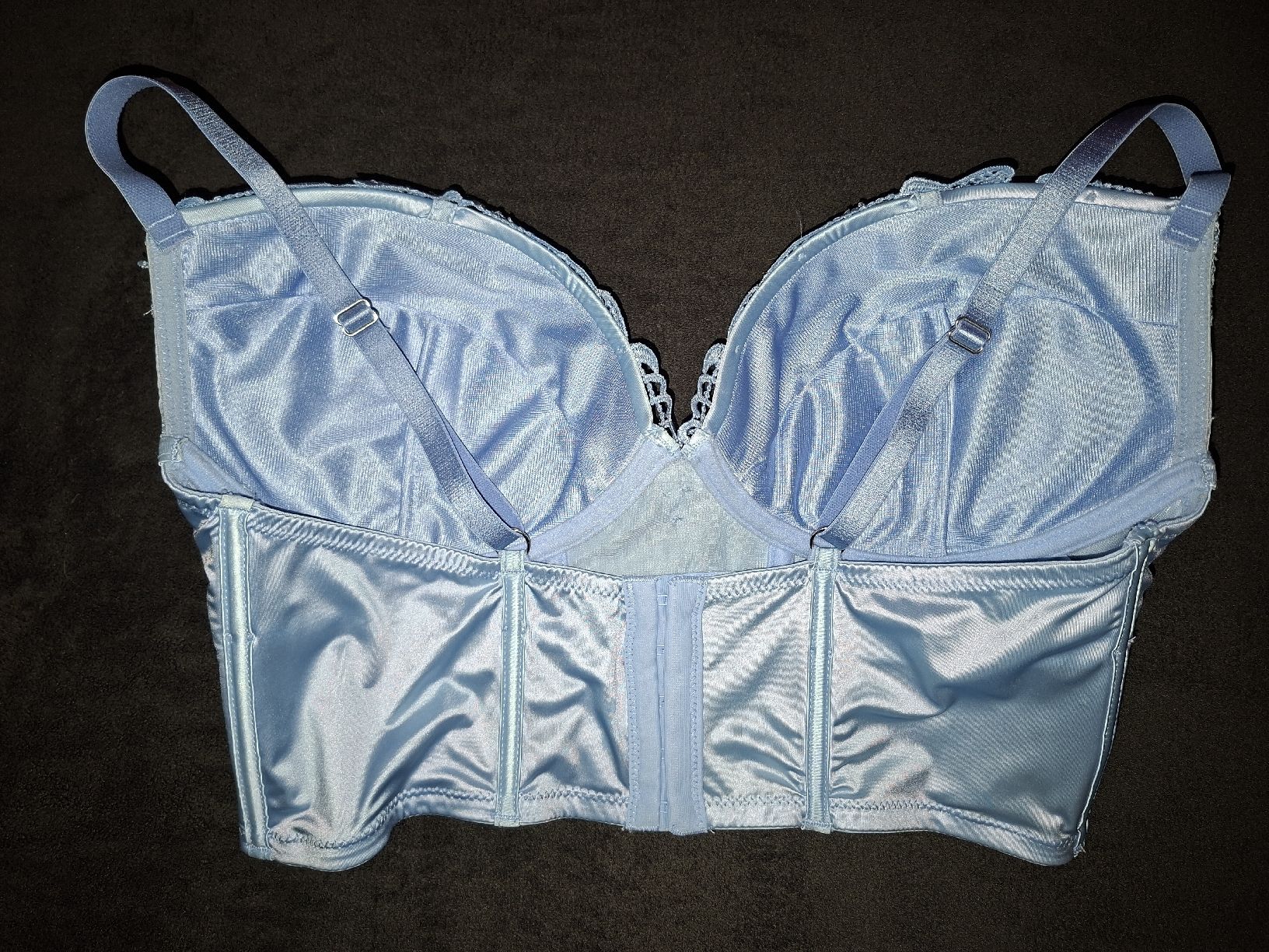 Altra biancheria intima: Bustier bleu satiné avec dentelle, 95D – Nuovo (secondo la descrizione) da Lausanne venduto da Cassandra11 1