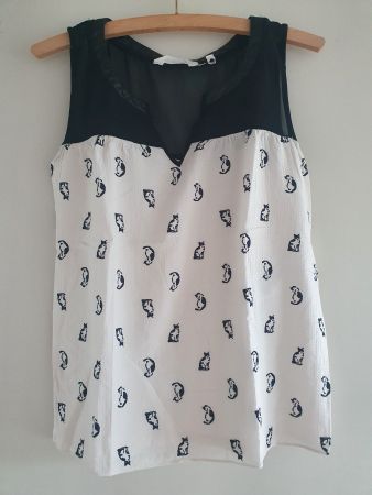 Top Naf Naf mit Katzen Gr. XS