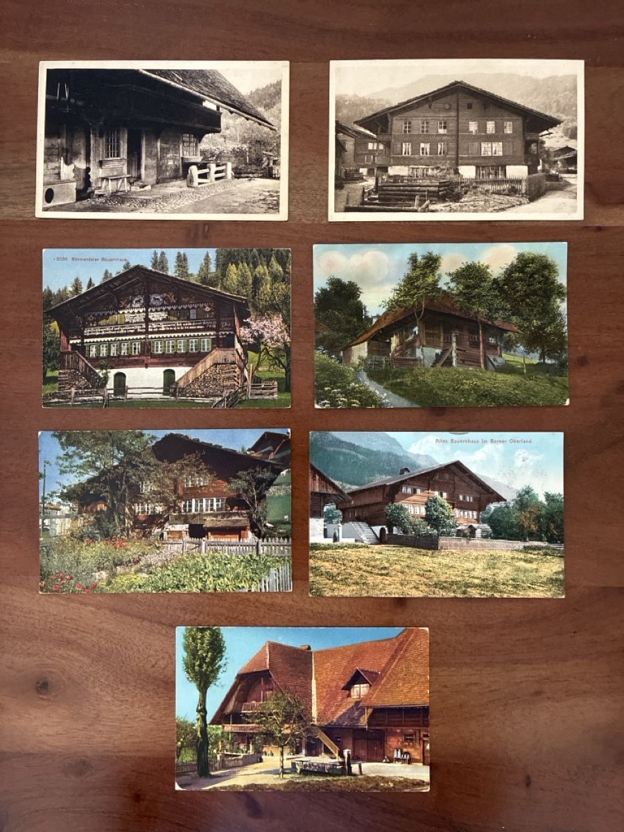 Ansichtskarten: 17 Ansichtskarten Schweiz von diversen Bauernhäuser – Gebraucht aus Oftringen von Cla.vD.74 2