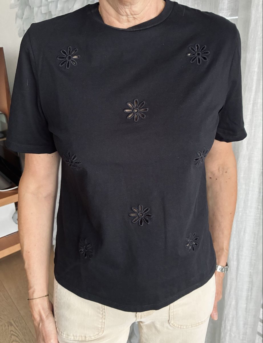 Mango T-shirt: T-shirt Mango broderies fleurs – Nuovo (secondo la descrizione) da Bulle venduto da ste_t2ng 1