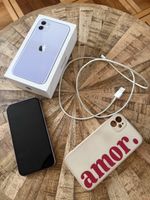 iPhone 11 128 GB lila mit Originalverpackung und Hülle