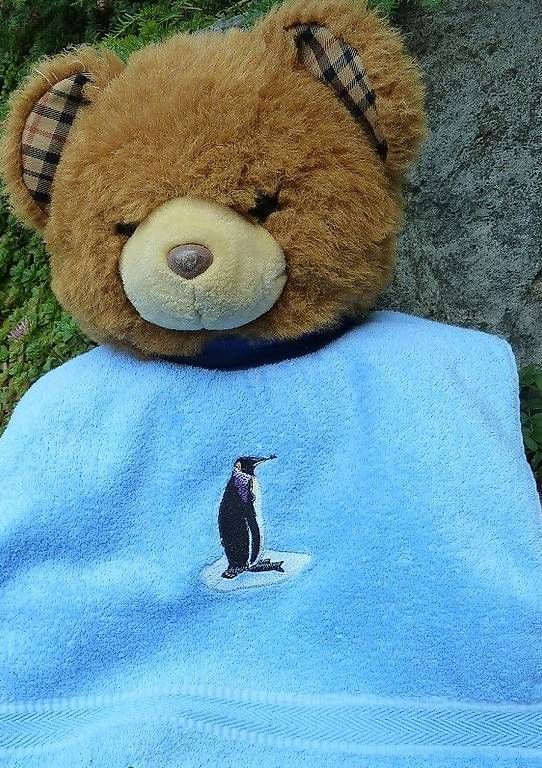 Pasti del neonato: Lätzli bestickt Pinguin – Nuovo (secondo la descrizione) da Niederweningen venduto da borner01