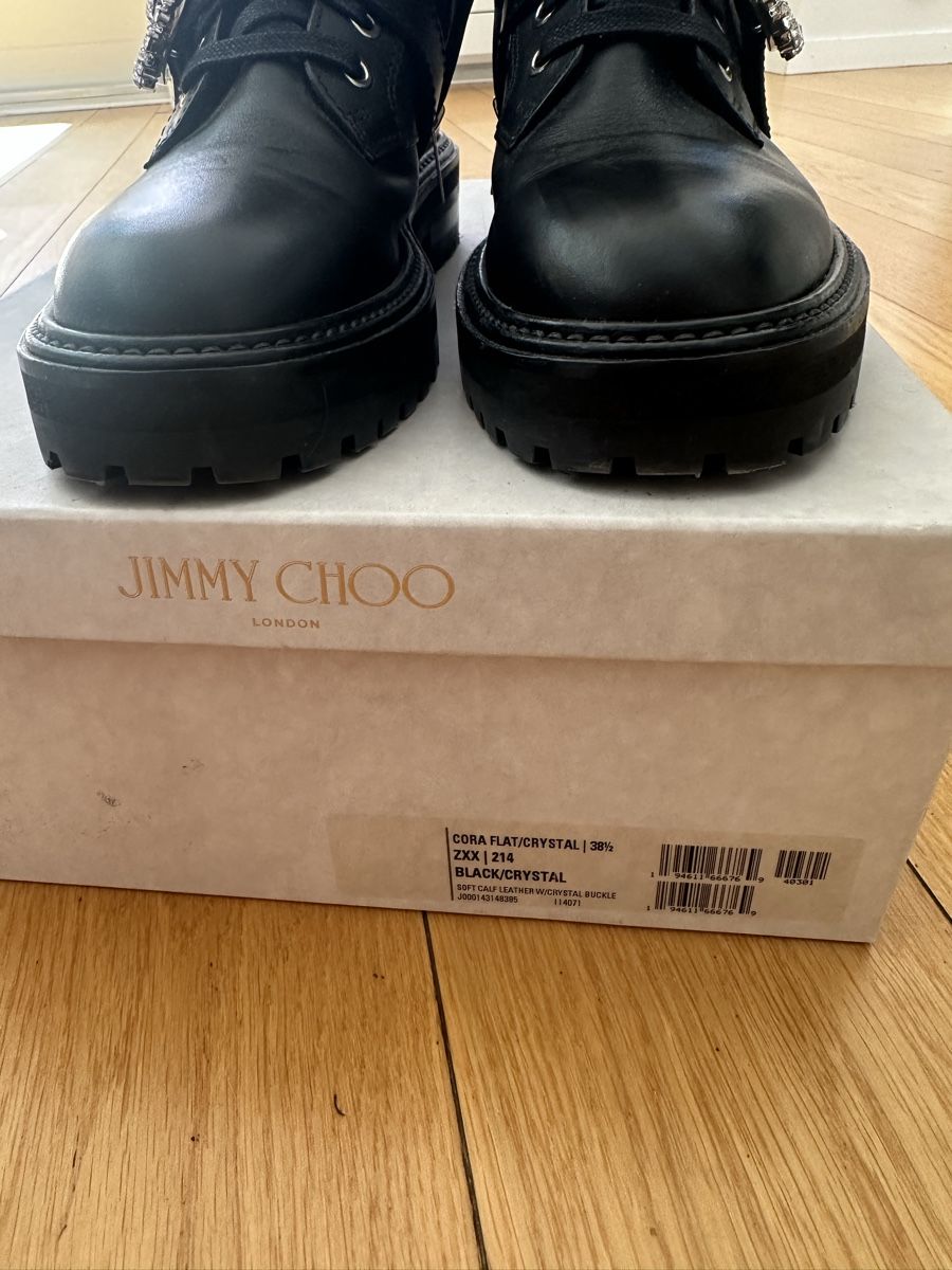 Jimmy Choo Scarpe da donna: Jimmy Choo leather combat boots size 38.5 – Nuovo (secondo la descrizione) da Geneve venduto da iri_dr5s 2