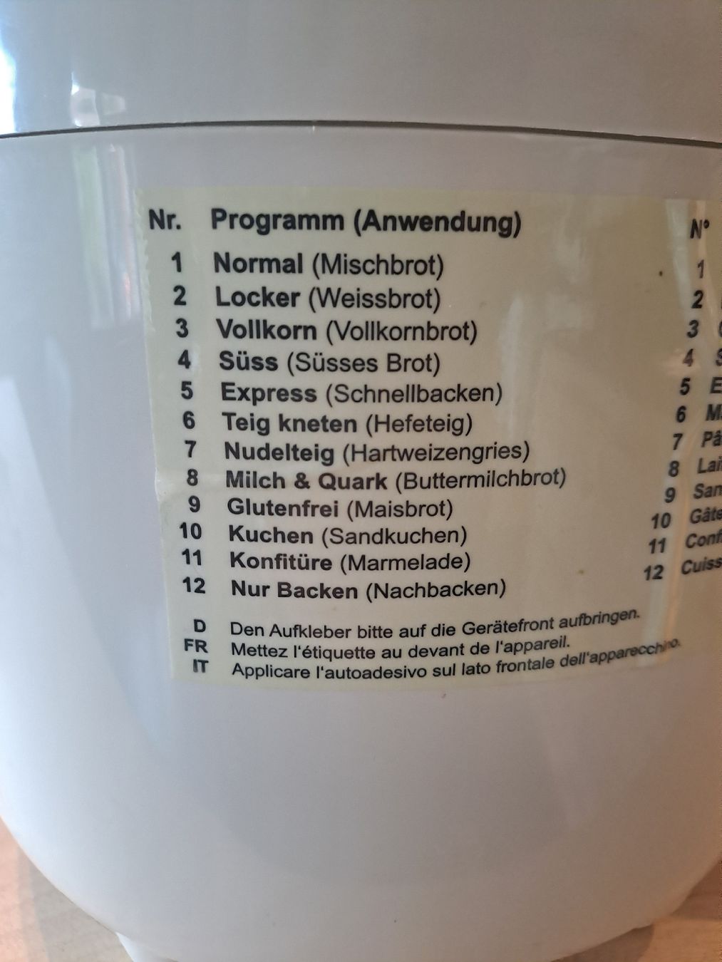 Elettrodomestici da cucina: Brotback-Maschine – Usato da Gutenburg venduto da M.S.3 3