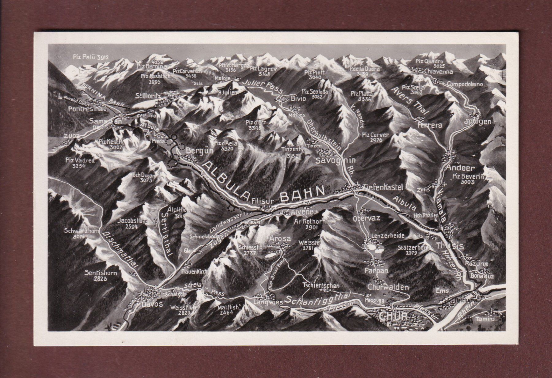Cartoline postali: ALBULA BAHN – Usato da Pully venduto da nicecards