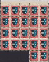 1926, J39 (PJ, AARGAU), 22er Bogen postfr. **. Kat: 44.-