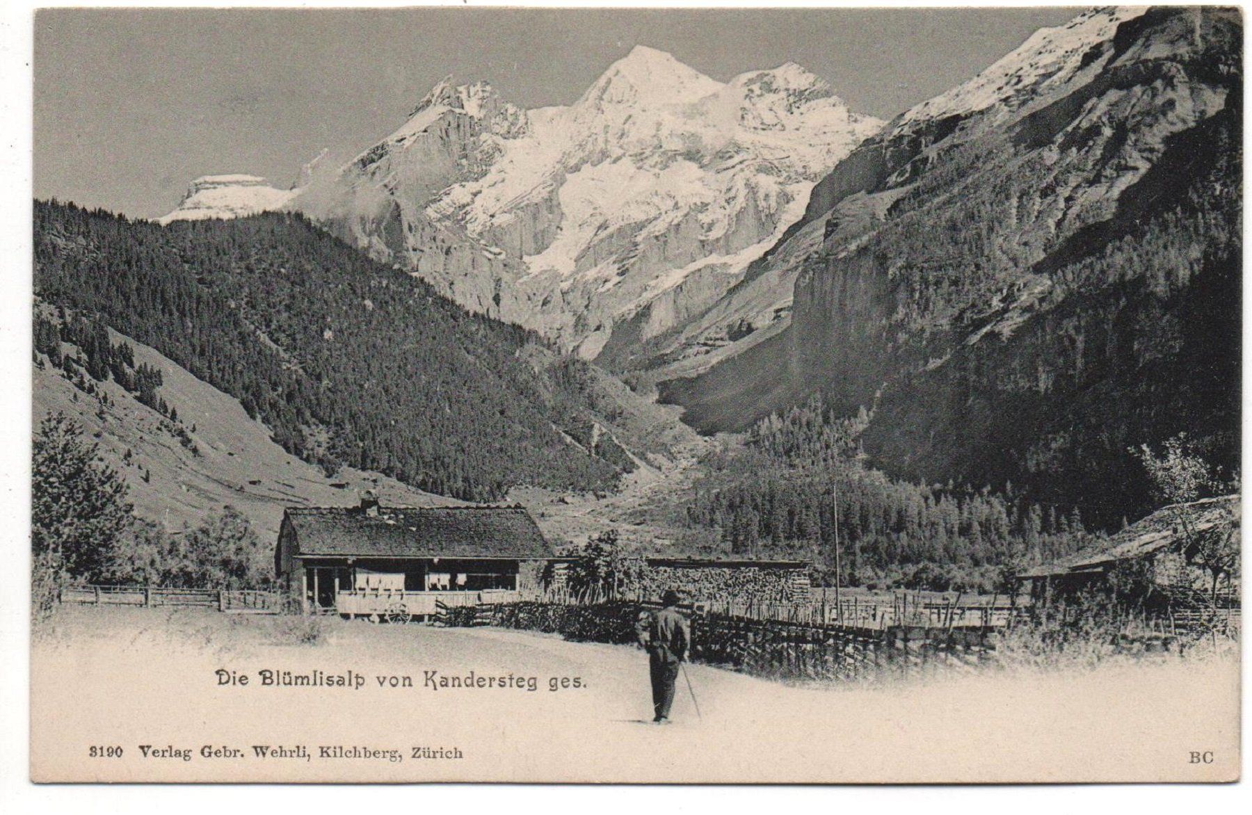 Cartoline postali: KANDERSTEG Die Blümlisalp animée – Usato da Jona venduto da philajona