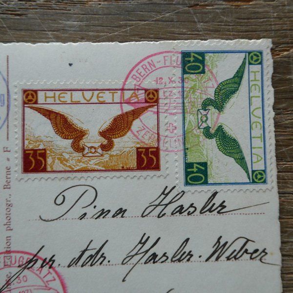 Tutti i francobolli: 1930  1. ZEPPELIN - LANDUNG BERN !!   ZEPPELINPOST – Usato da Egliswil venduto da Trens01 1