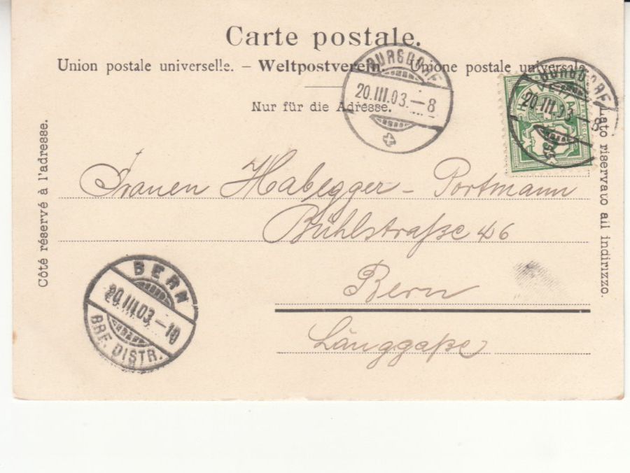Cartoline postali: Burgdorf 1903 – Usato da Bürglen TG venduto da StampGraf 1
