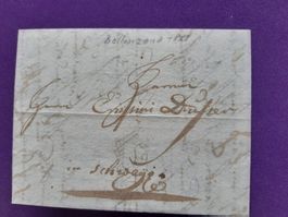 Vorphilabrief von 1821 von BELLINZONA nach SCHWYZ
