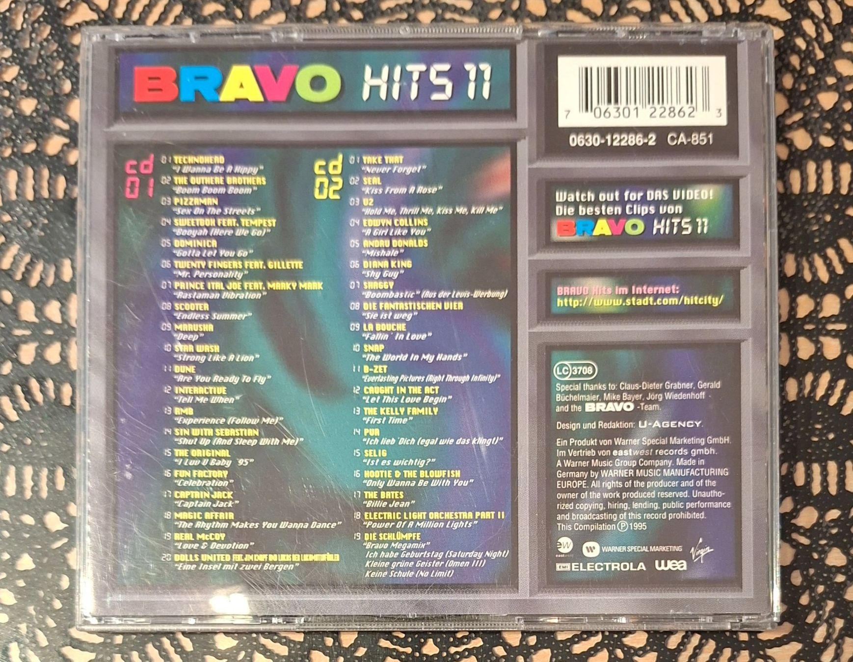 CDs: Bravo Hits 11, Doppel CD, 1995, Hit Compilation, Sampler – Gebraucht aus Amriswil von Celini3 1