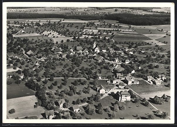Cartoline postali: Beinwil-Freiamt, Totalansicht, Flugzeuga – Usato da Berlin venduto da bartko-reher