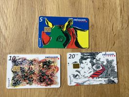 Swisscom Taxcard Sammlung 3 Stueck 5 10 20 CHF