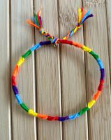 Regenbogen Armband / Rainbow Friendship Bracelet  - Handmade