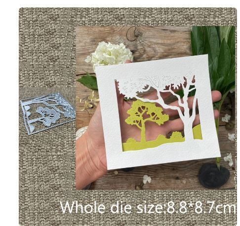 Schablonen: Neues Set Stanzschablonen Bäume im Rahmen – Neu und originalverpackt aus Effretikon von wenuss