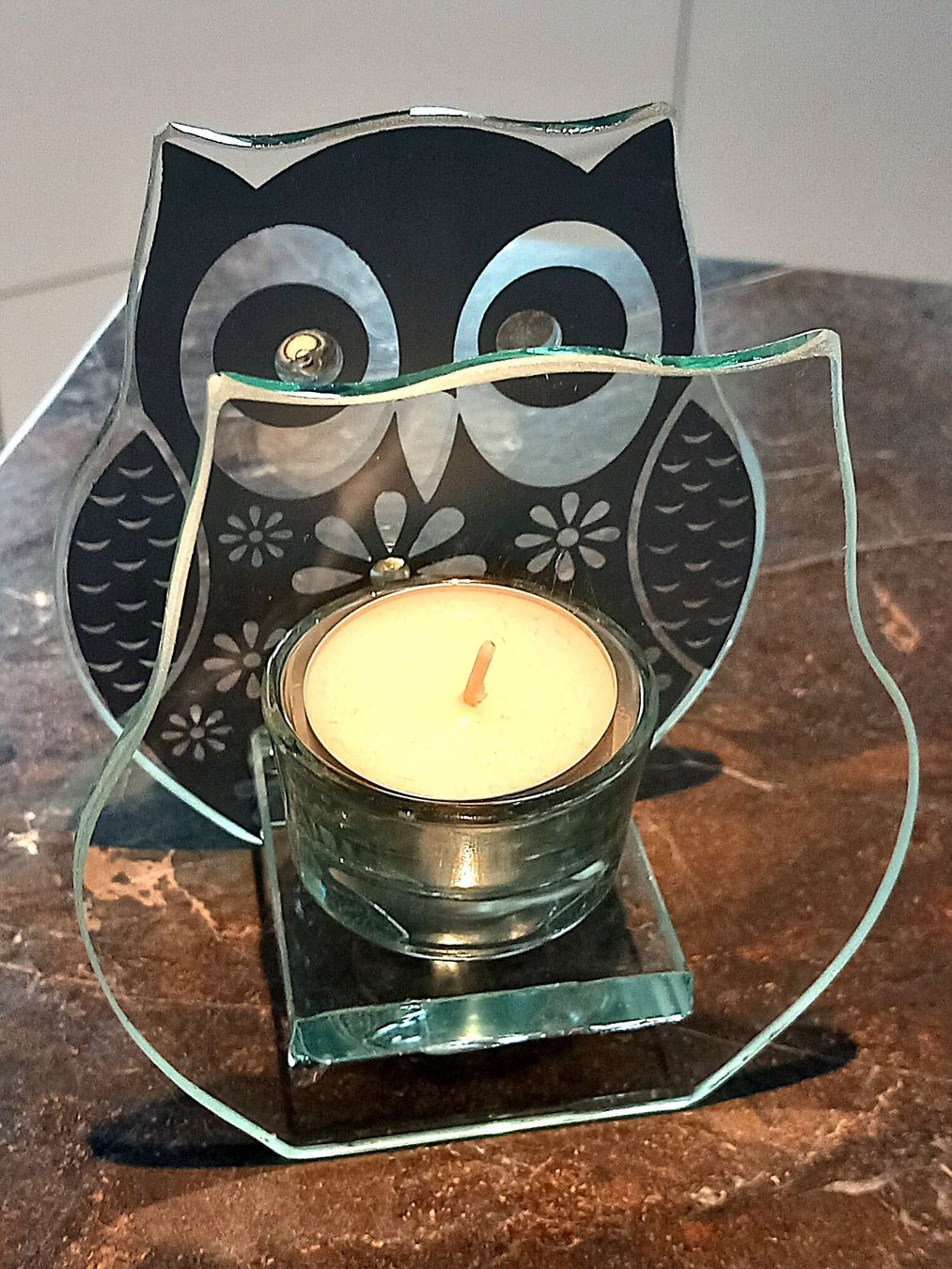 Lampade: Dekorative Eulen-Kerzen-Lampe mit Spiegeleffekt – Usato da Lindau venduto da san_kg2j 1