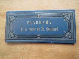 Panorama Route St. Gotthard, Litho Leporello, antik