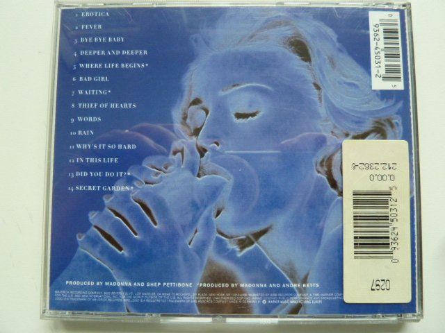CD: Madonna - Erotica – Usato da Au ZH venduto da sikoku 2