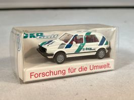 SELTEN: VW ÖkoGolf Werbemodell von Volkswagen H0 1/87 Wiking
