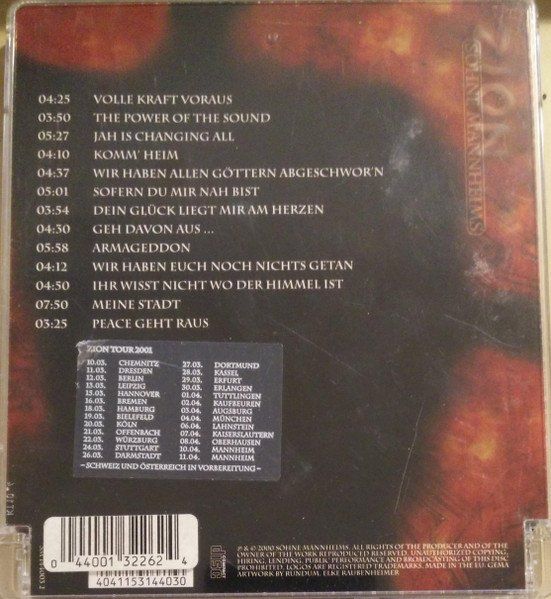 CD: Söhne Mannheims - Zion CD 2000 – Usato da Zürich venduto da Aspri 1