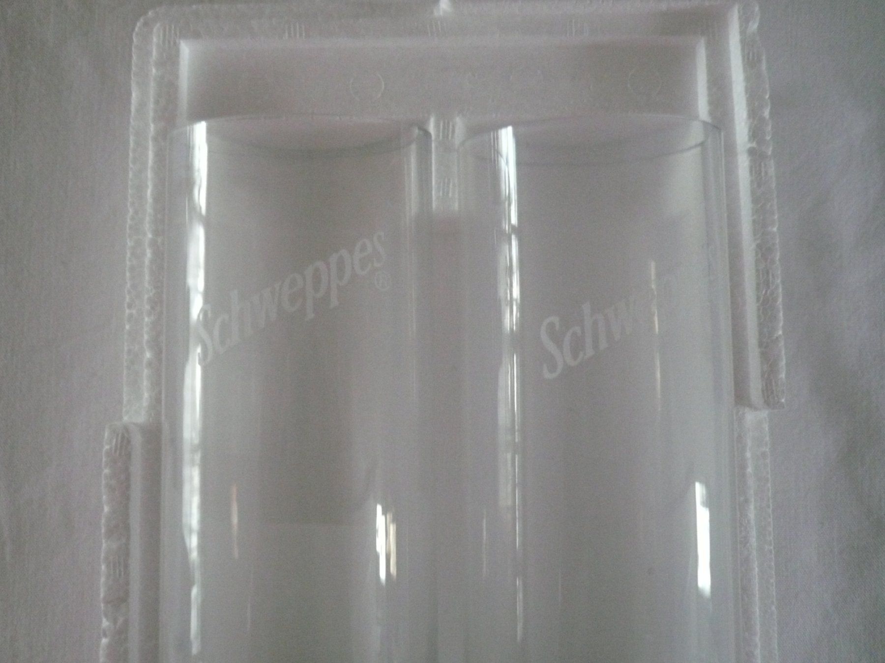 Bicchieri: Original Schwepps Gläser, abgeschrägt, 2er-Set – Nuovo (secondo la descrizione) da Rotkreuz venduto da Busa17 2
