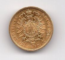 (154) Württemberg, 20 Mark 1872, stgl