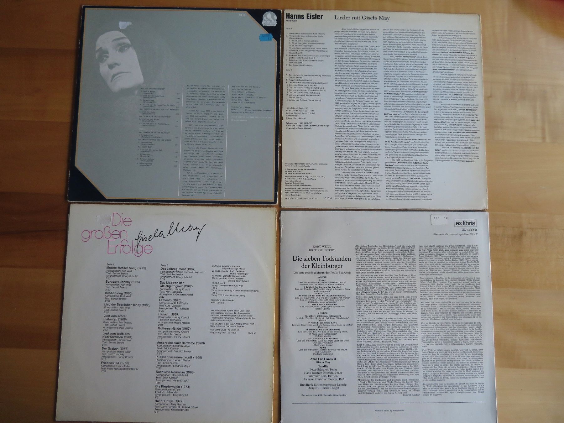 Dischi in vinile: Gisela May: Schallplatten – Usato da Bern venduto da mordswein 1