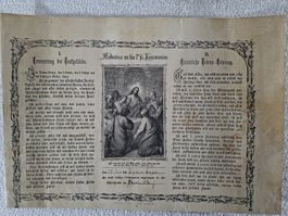 Antikes kirchliches Dokument, Kommunion 1876