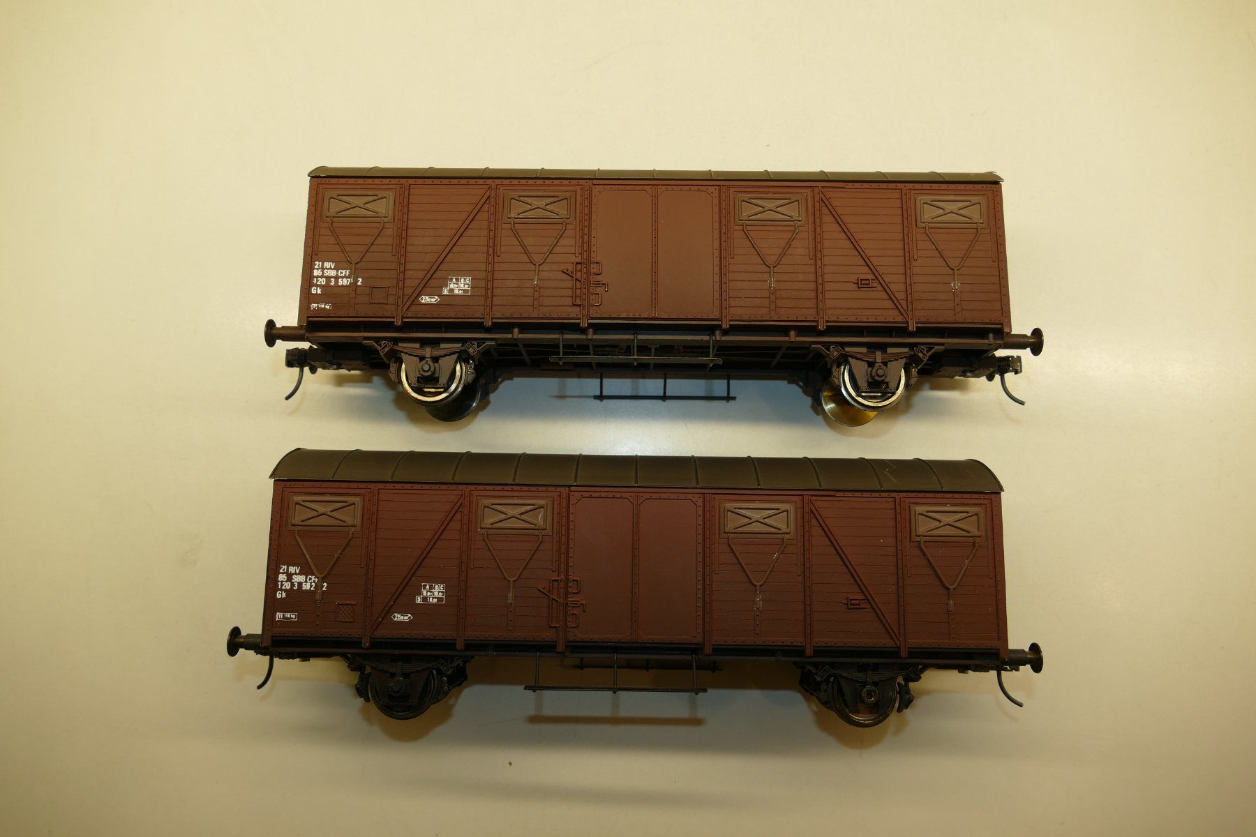 Modellini di ferrovie: Raimo 0: 2xSBB Güterwagen – Usato da Niederhasli venduto da Flash32 1