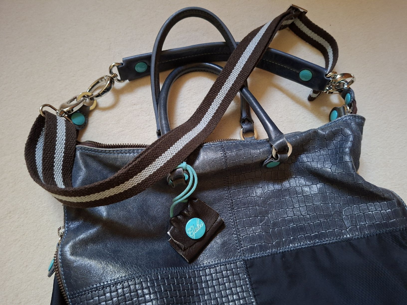 Gabs Borse da donna: Gab's Handtasche Leder blau – Usato da Barzheim venduto da spitz01 4