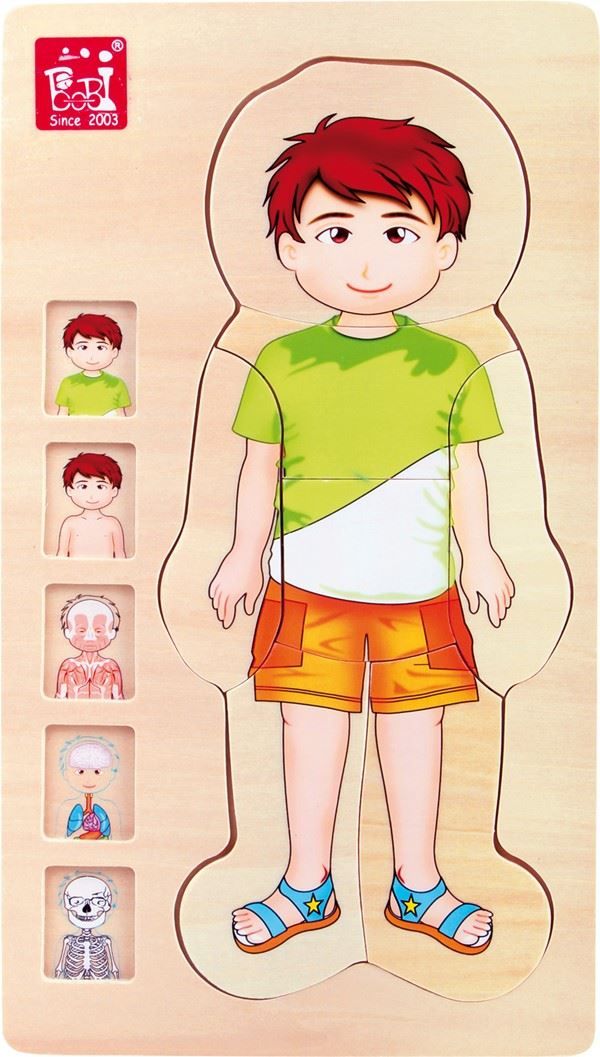Puzzle: Holz- Steckpuzzle Anatomie Junge Tim – Nuovo e nell'imballaggio originale da Wettingen venduto da Swala 2