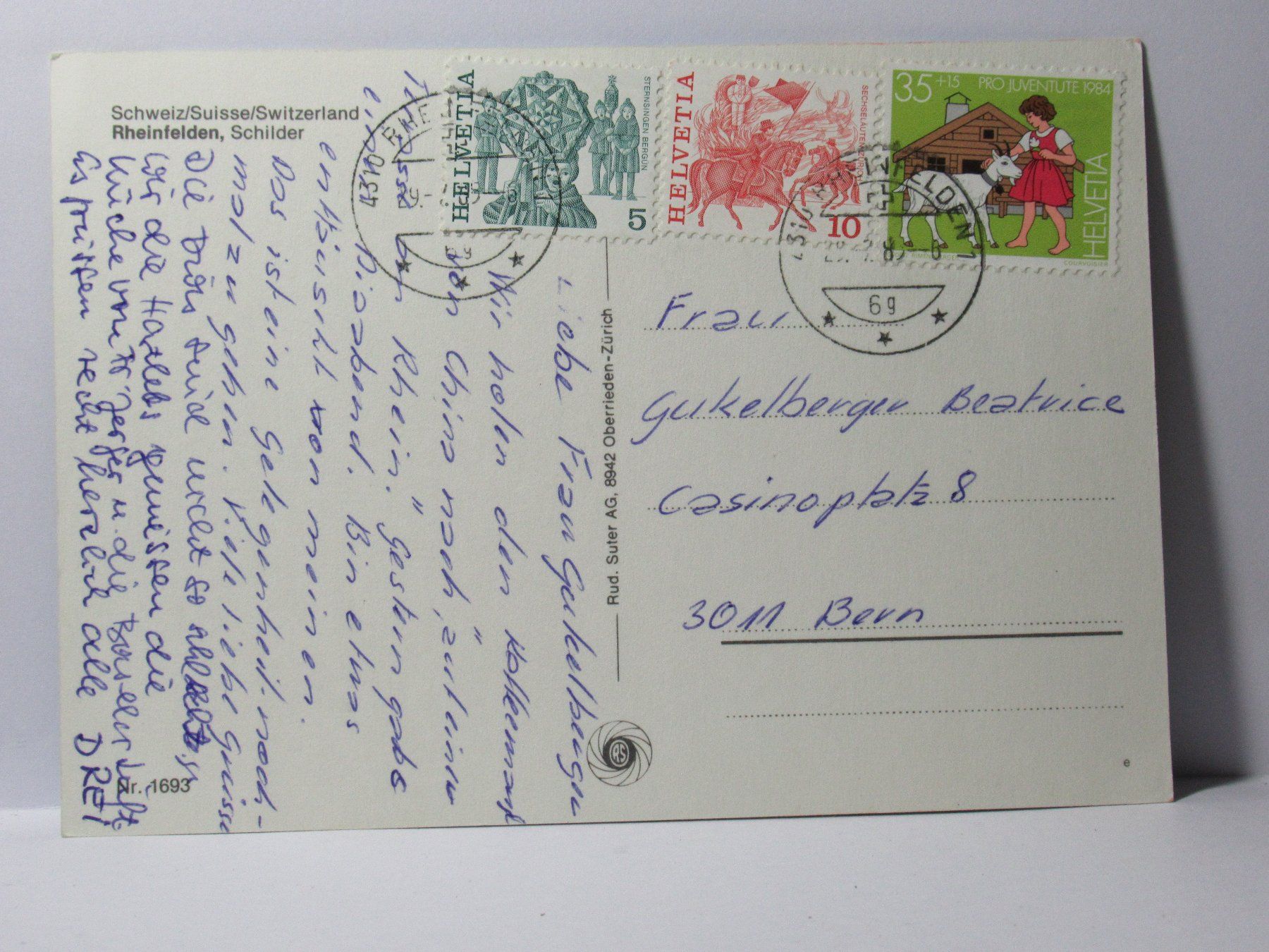 Cartoline postali: Rheinfelden , Schilder 1983 – Usato da Grenchen venduto da Bluemchen1900 1