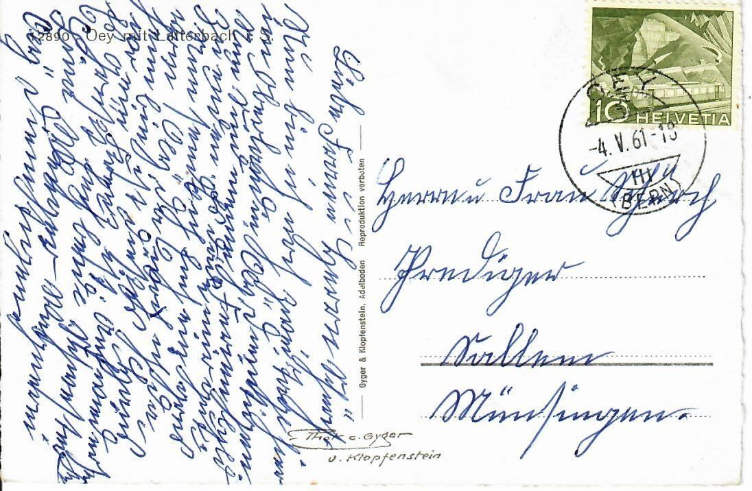Cartoline postali: Oey - Bern – Usato da Hochdorf venduto da Ziegel-16 1
