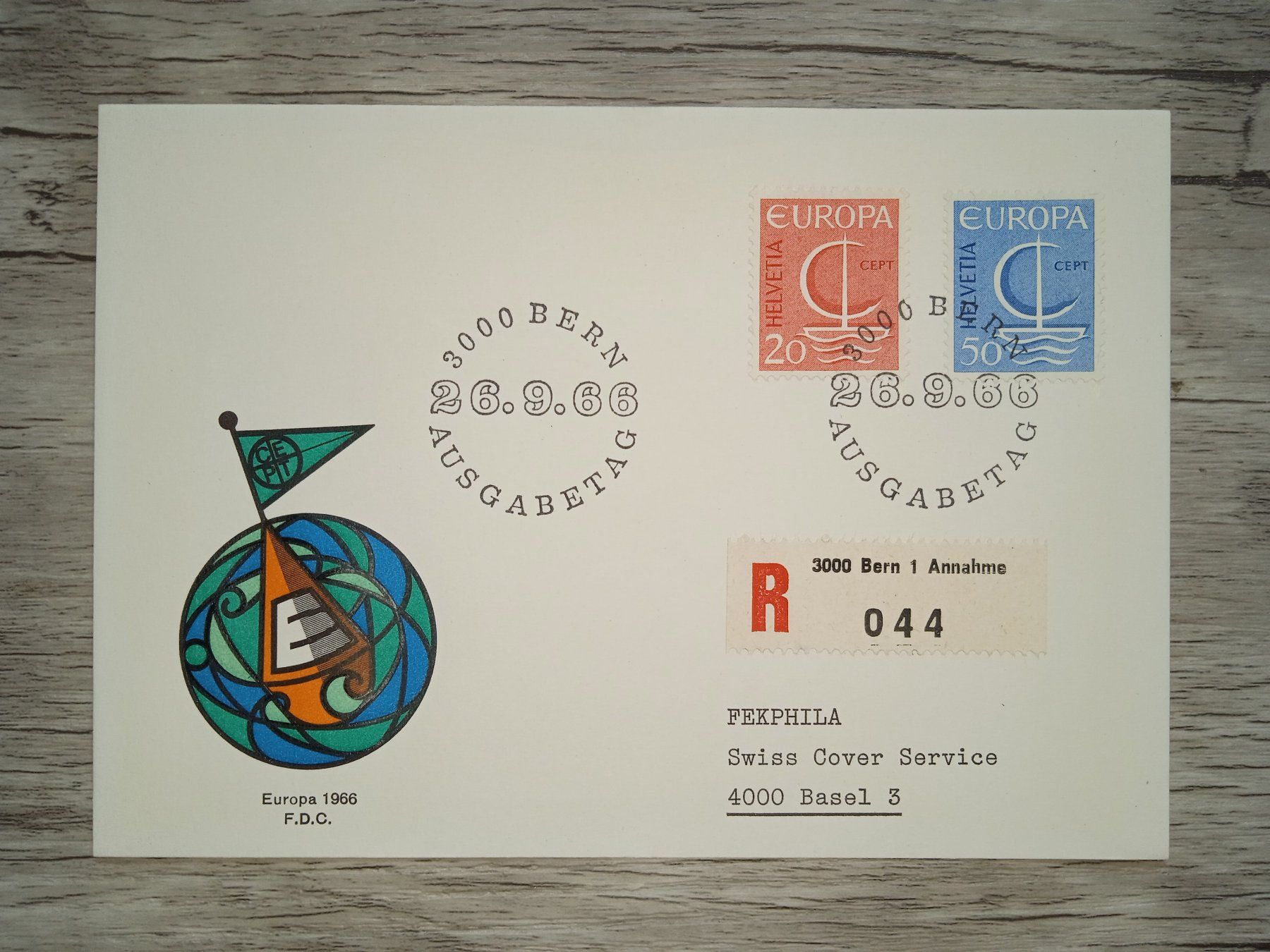 Tutti i francobolli: TR18 Enveloppe + Timbre Suisse 1966 – Usato da Cousset venduto da Patrick_Collections